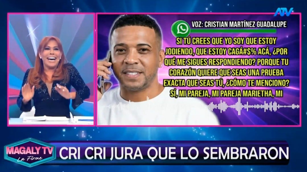 “Ayrton nace porque nace”: los audios que contradicen la defensa de ‘Cri Cri’. Captura: Magaly TV La Firme.