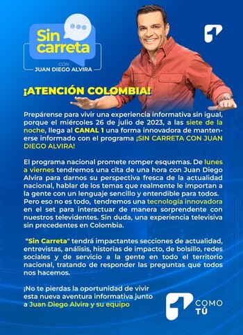 Juan Diego Alvira confirmó que