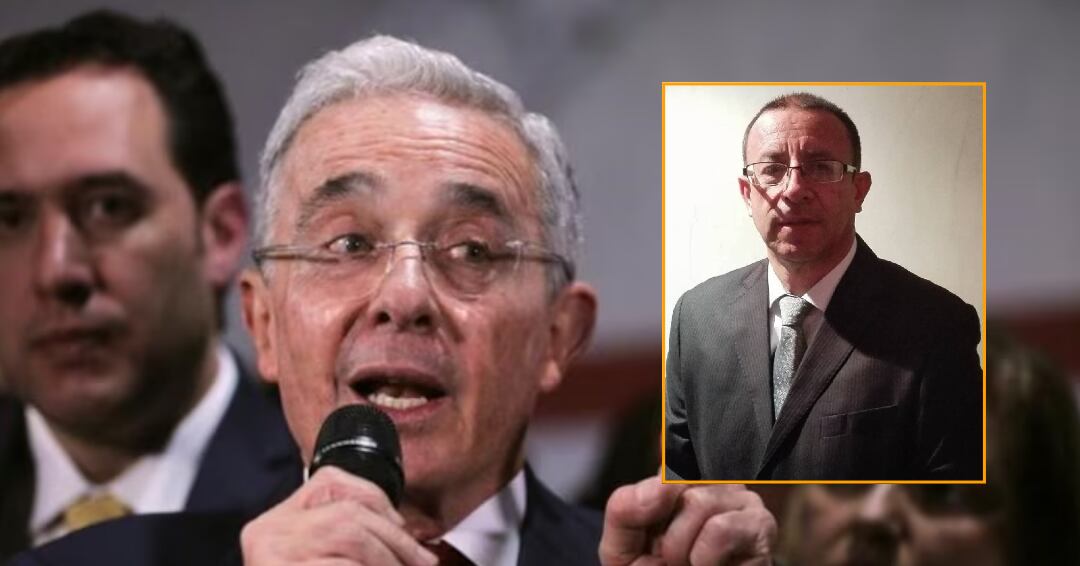 El magistrado Ramiro Riaño alegó dos causales para declararse impedido para revisar tutela presentada por Álvaro Uribe - crédito Luisa González/Reuters y Captura de pantalla redes sociales
