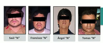 Los cuatro individuos detenidos
(SSPC)