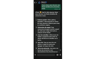 Haz consultas a Meta AI