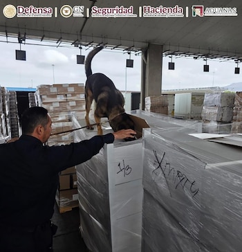 Decomiso en la Aduana de Tijuana. Crédito: Gabinete de Seguridad