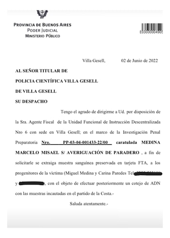 El escrito de la fiscal