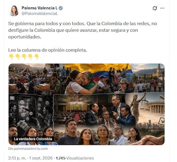 La exsenadora y excandidata presidencial Paloma Valencia volvió a intervenir en la discusión política nacional con su columna “La verdadera Colombia”, en la que cuestionó la polarización - crédito @PalomaValenciaL/X