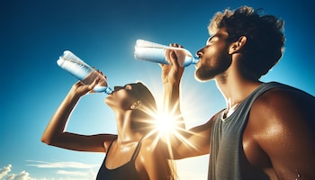 Beber suficiente agua durante el