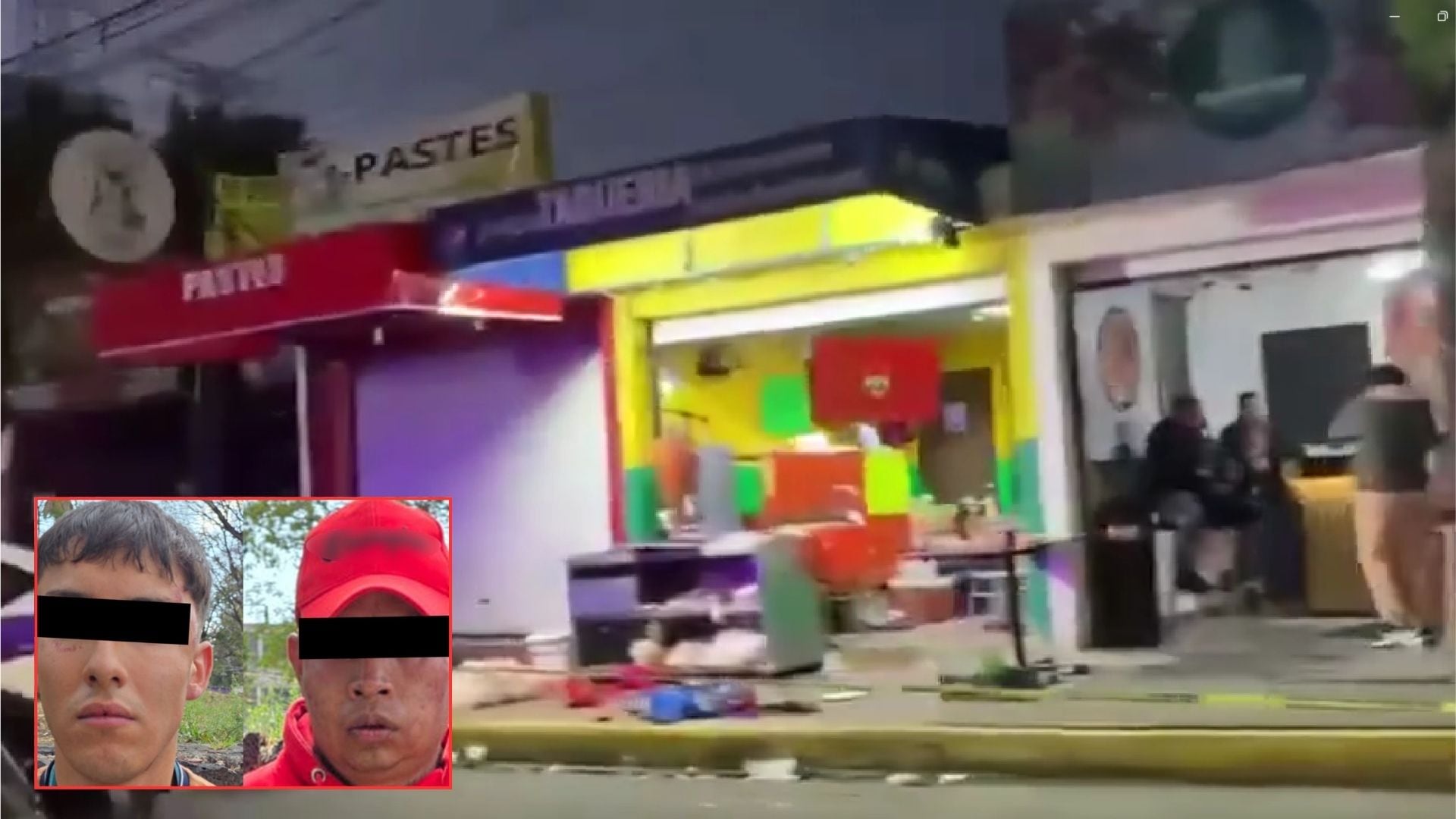 Uno de los cuatro hombres detenidos por el ataque es menor de edad. Crédito: Redes sociales y SSC