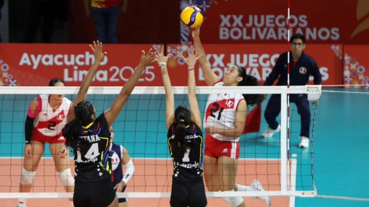 Perú y Venezuela en el Coliseo Eduardo Dibós, final vóley femenino Sub-19