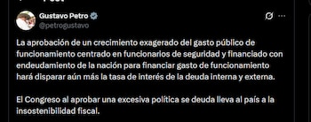 Gustavo Petro - crédito @petrogustavo/X