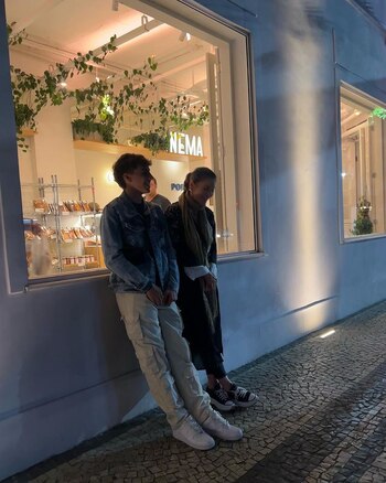 Karina Mazzocco y su hijo