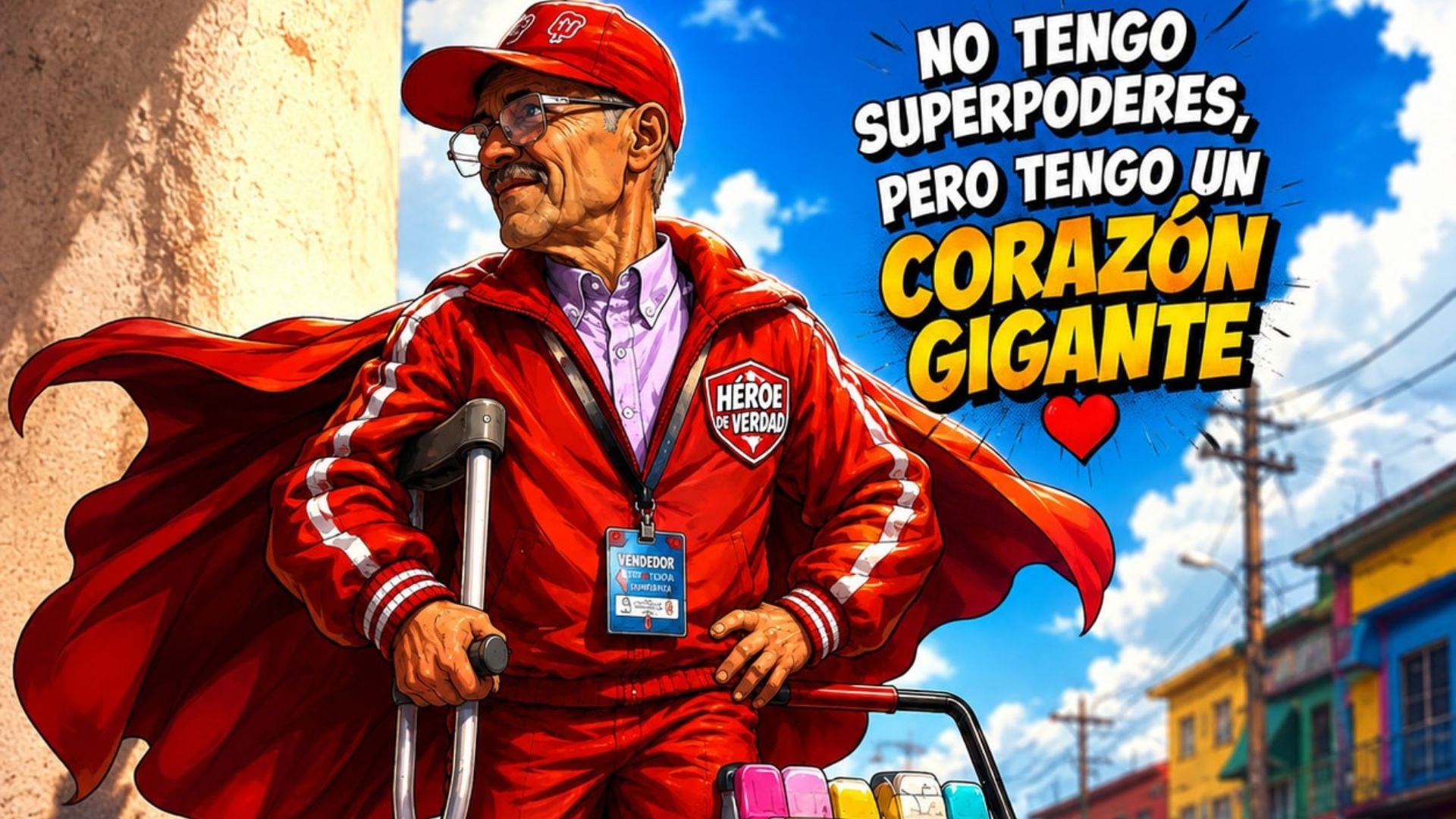 Don Eurley, vendedor de helados de 73 años, utilizó cerca de $250.000 de sus ahorros para comprar alimentos destinados a los damnificados del terremoto. - crédito @mister_led_colombia_sas/Instagram
