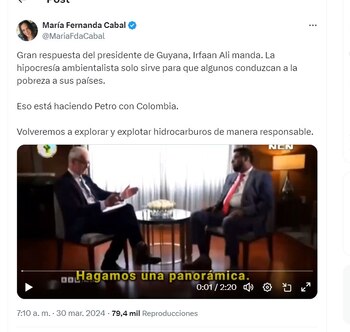María Fernanda Cabal dice que