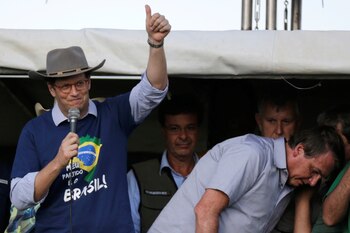 Ricardo Salles en un acto