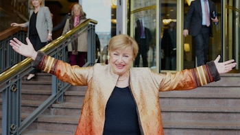 Directora gerente del FMI visitó Uruguay: aconsejó “dejar de mirar por el espejo retrovisor” y “tomar más riesgos”