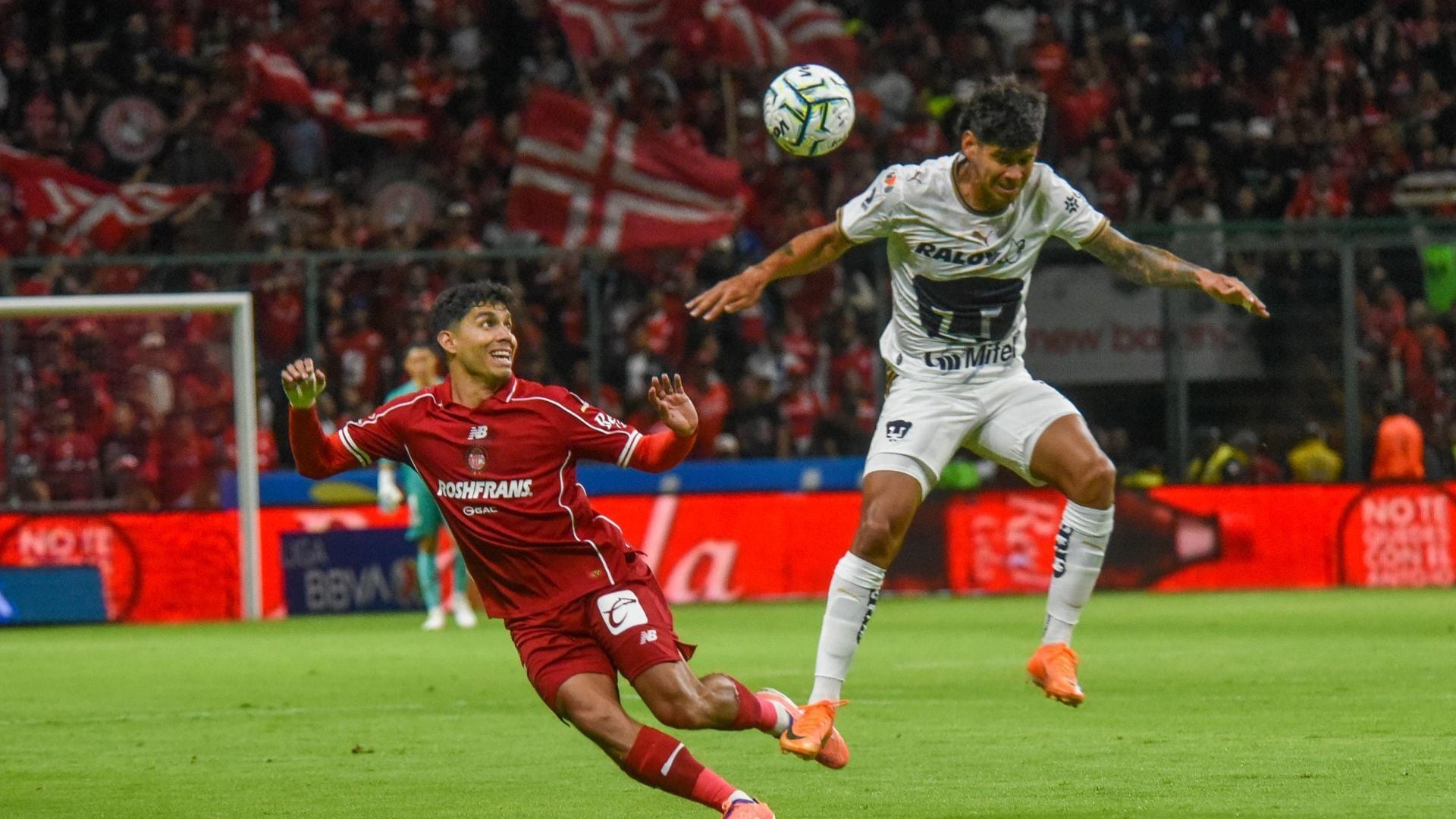 La escuadra de Pumas de la UNAM lograron la victoria ante los Diablos de Toluca, como parte de la jornada 2 del torneo Apertura 2026 de la Liga MX, con un marcador final de 2-1 (FOTO: CRISANTA ESPINOSA AGUILAR/CUARTOSCURO.COM)