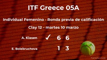 Anna Klasen logra ganar en