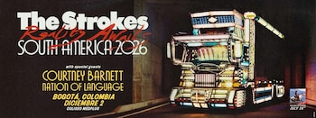 The Strokes y sus invitados, Courtney Barnett y Nation of Language, se presentarán en el Coliseo Medplus el próximo 2 de diciembre - crédito Ticketmaster Colombia