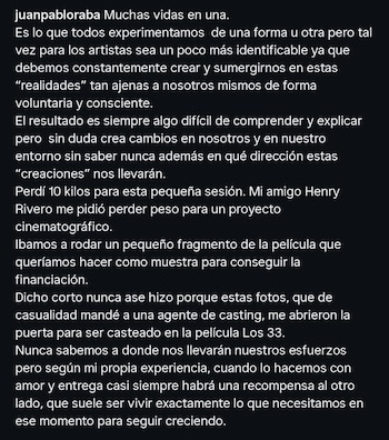 Juan Pablo Raba enfatiza en