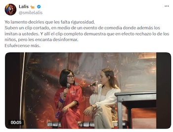 La representante a la Cámara aseguró que el video difundido fue sacado de contexto y afirmó que durante el programa rechazó el reclutamiento de menores por parte de las Farc. - crédito @smilelalis/X