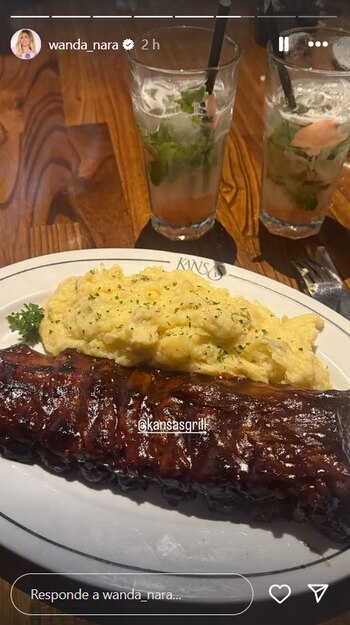 Wanda Nara mostró el menú