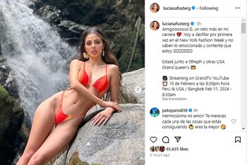 Luciana Fuster desfilará por primera