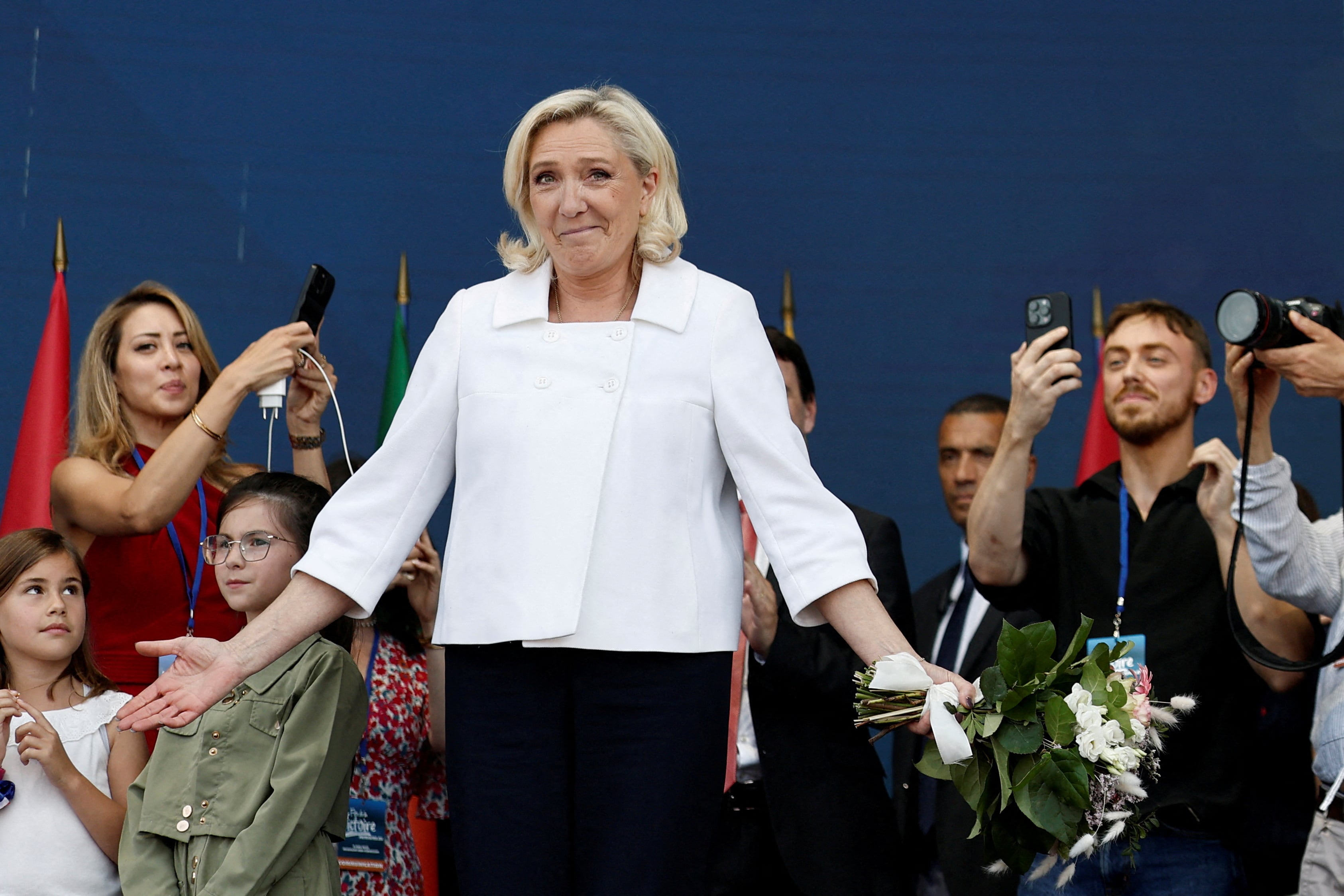 La líder de extrema derecha francesa y diputada Marine Le Pen (REUTERS)