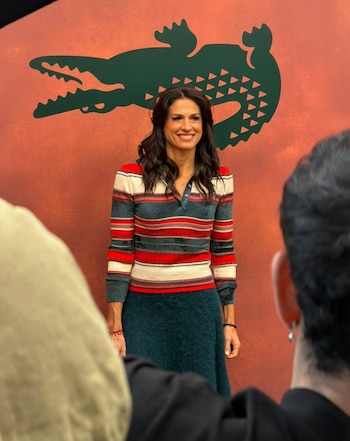 Gaby Sabatini en la Semana de la Moda en París
