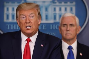 Donald Trump, junto al vicepresidente