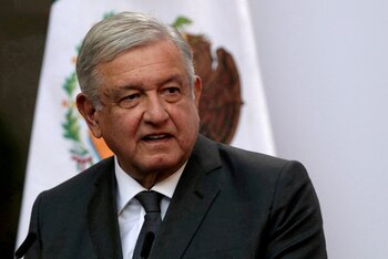 FILE PHOTO: Mexico's President Andres Manuel Lopez Obrador addresses the nation on his second anniversary as the President of Mexico, at the National Palace in Mexico City, Mexico, December 1, 2020. REUTERS/Henry Romero/File Photo