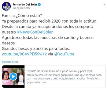 En el video que compartió