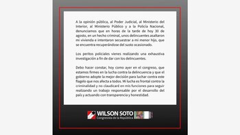 A través de una misiva,