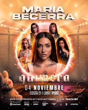 Concierto de María Becerra en Perú: fecha y lugar