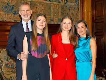 Felipe VI, la infanta Sofía,