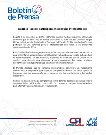 El partido insiste en construir