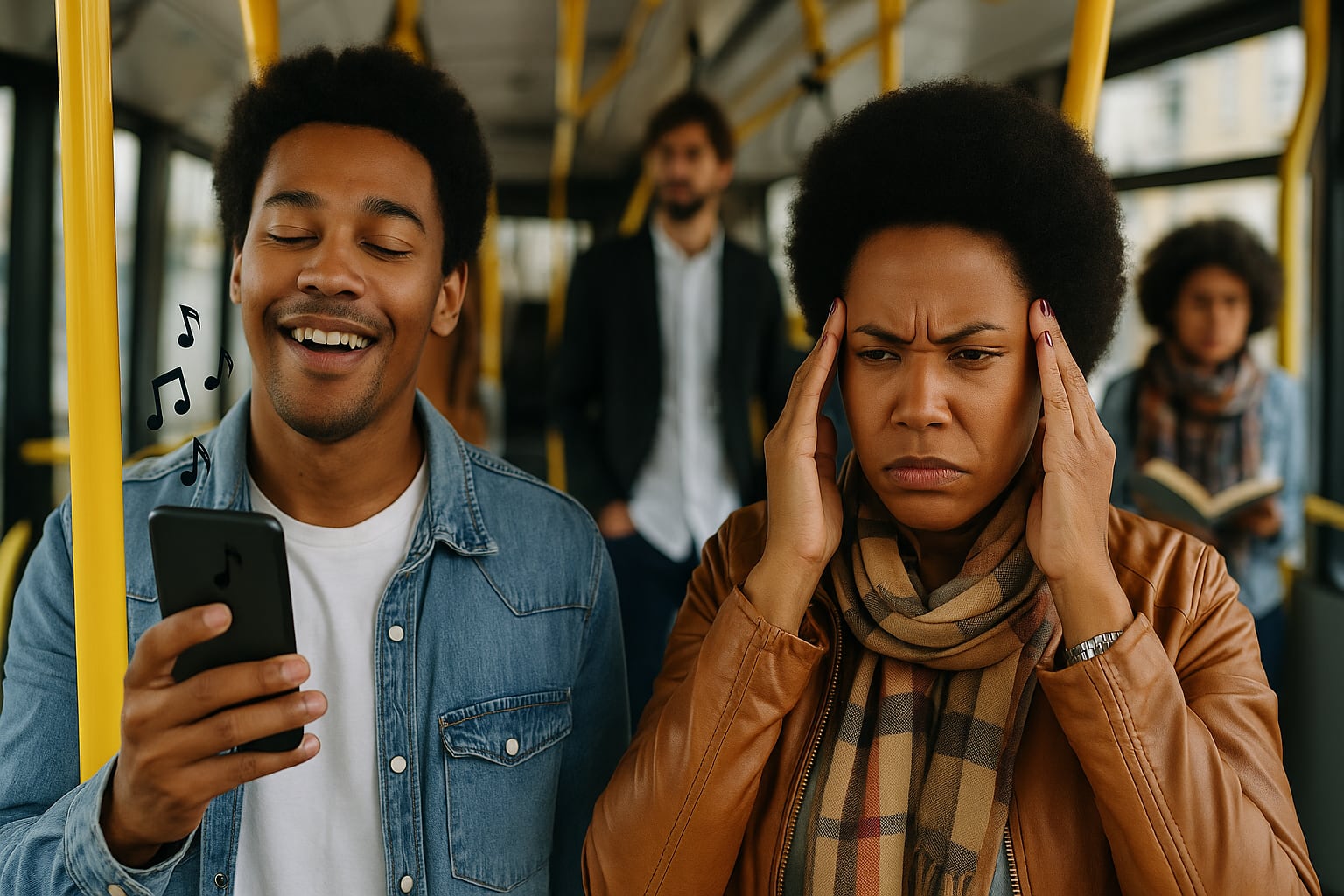 Escuchar música sin auriculares introduce un sonido que el resto no eligió compartir. (Imagen Ilustrativa Infobae)