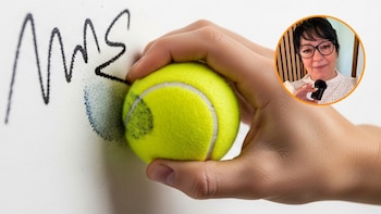 El truco para eliminar pintadas en paredes blancas y que no quede rastro: solo se necesita una pelota de tenis
