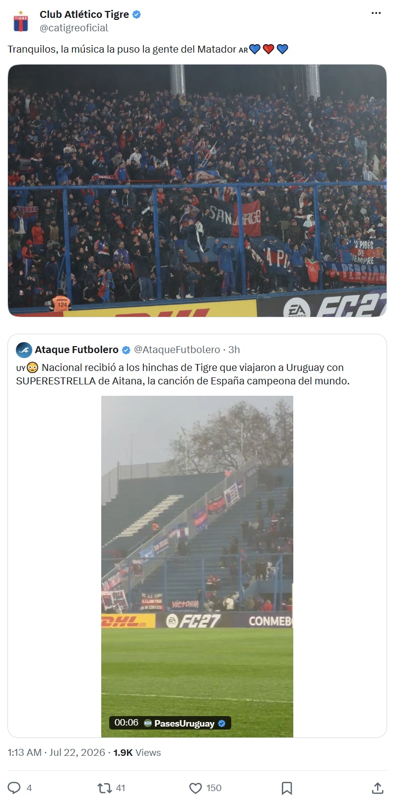 Respuesta de Tigre a la canción Superestrella