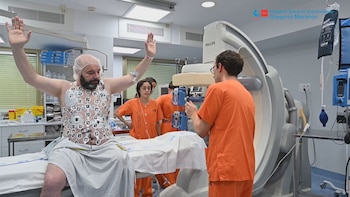 Un paciente de cardiología en una prueba del hospital Gregorio Marañón