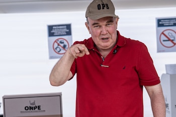 El candidato a la presidencia del Perú por el partido Renovación Popular, Rafael López Aliaga. EFE/ John Reyes Mejia