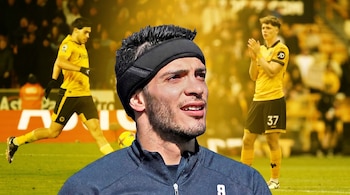 Tras su paso por el Fulham, Jiménez volverá al equipo inglés en el que se convirtió en referente, donde ya lo esperan como líder en el vestidor. (Composición: Raúl A. González/Infobae México - Fotos: REUTERS)