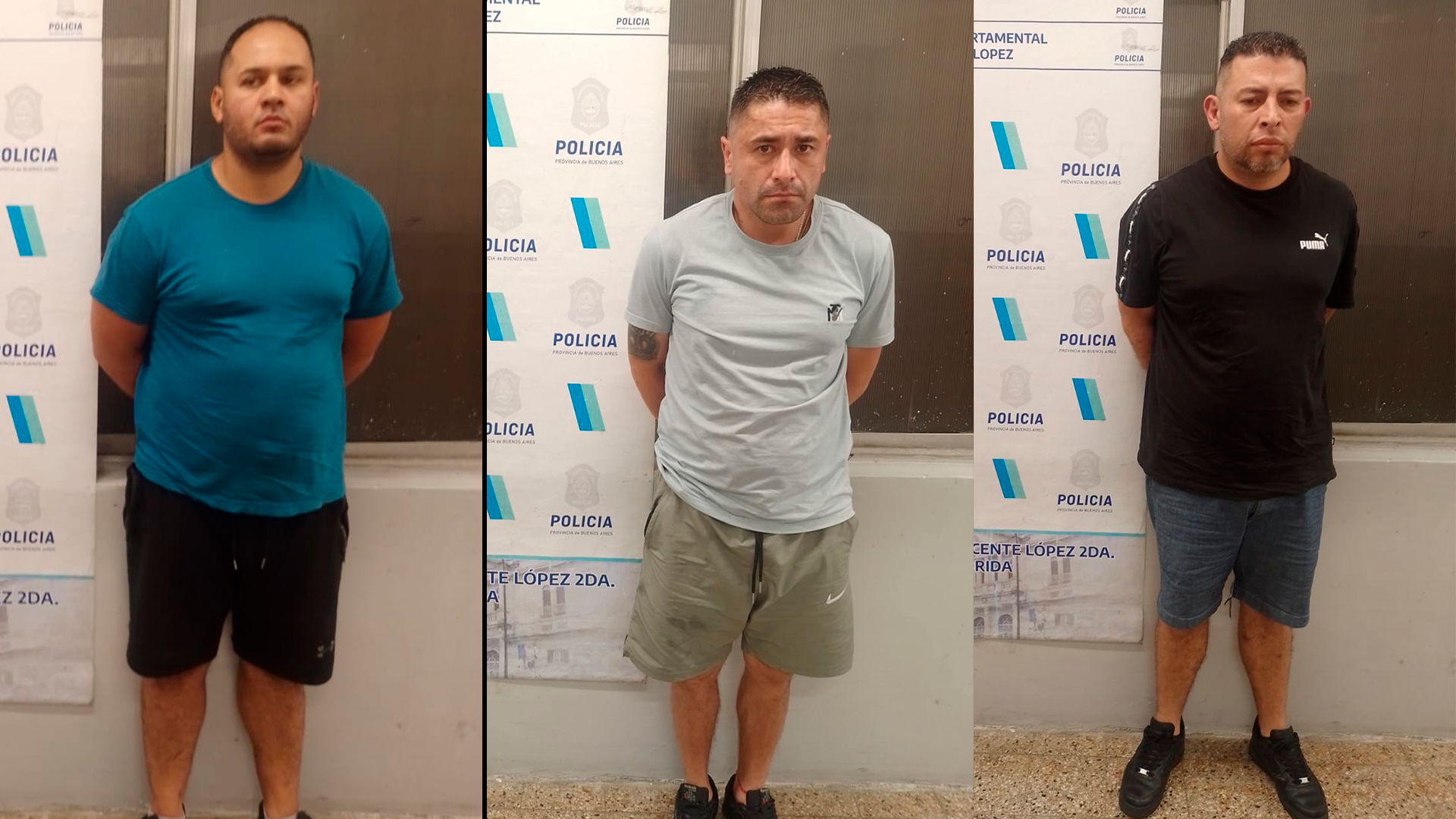 Los tres delincuentes detenidos