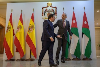 13/03/2024 El ministro de Asuntos Exteriores, Unión Europea y Cooperación, José Manuel Albares, y su homólogo jordano, Ayman Safadi, se reúnen en Amán
POLITICA
MINISTERIO DE ASUNTOS EXTERIORES