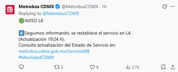 La Línea 4 del Metrobús