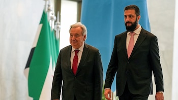 Guterres pide el levantamiento total de las sanciones a Siria al término de su histórica visita al país