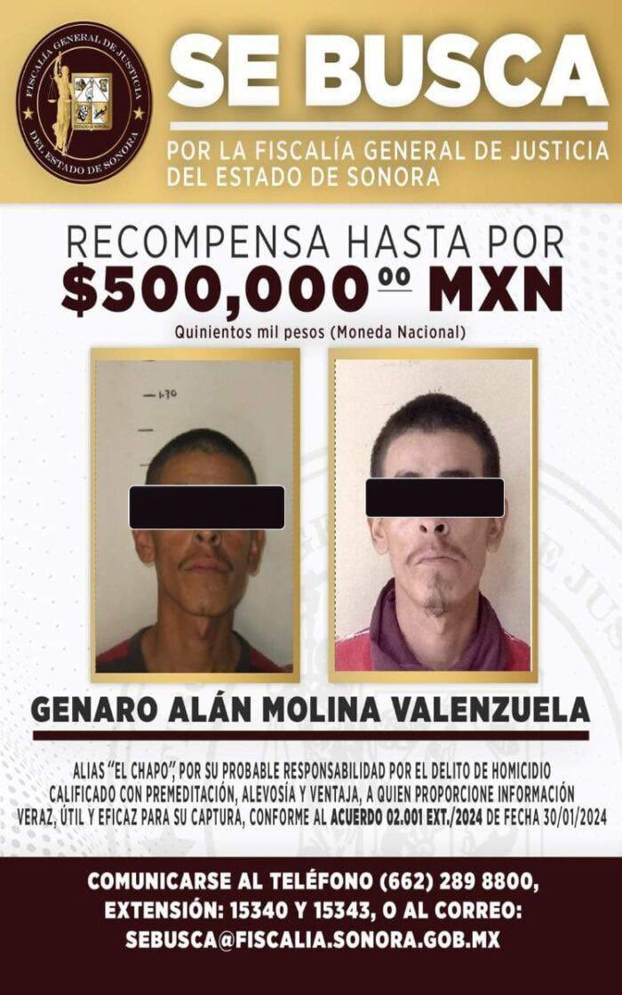 Ficha de búsqueda del sujeto recientemente capturado (FGJES)