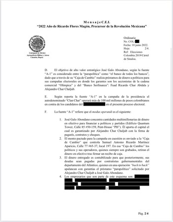 Documentos que vincularían a los