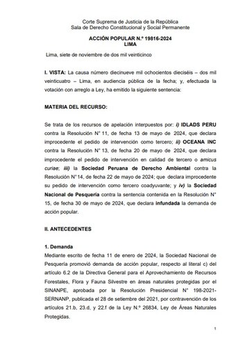 La Sala Constitucional de Lima