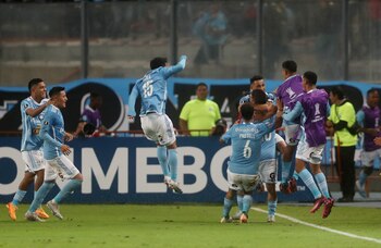 El festejo de los jugadores