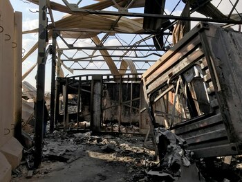 Irán atacó una base aérea