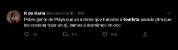Tourista y la reacción en redes. (Twitter)