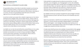 El senador señaló que las